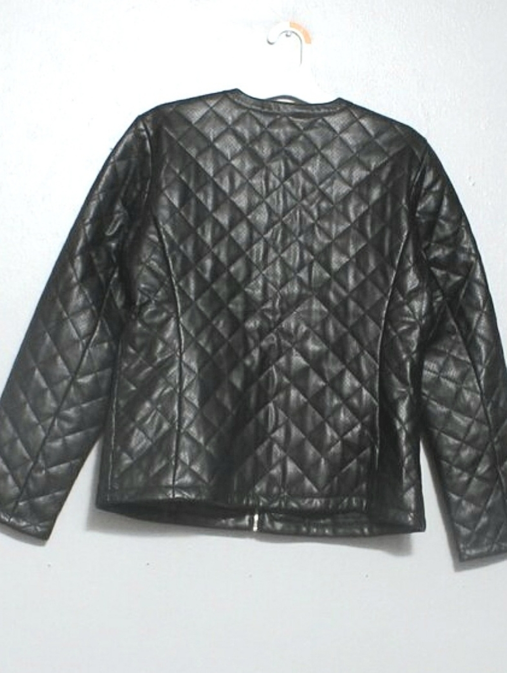 Chico's Black Quilted Leather Jacket - Picture 2 of 8